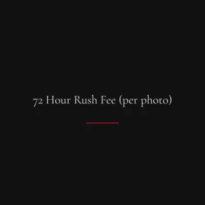 72 Hour Rush Fee (per photo)