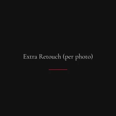 Extra Retouch (per photo)